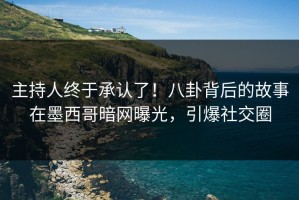 主持人终于承认了！八卦背后的故事在墨西哥暗网曝光，引爆社交圈