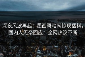 深夜风波再起！墨西哥暗网惊现猛料，圈内人无奈回应：全网热议不断