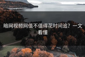 暗网视频网值不值得花时间追？一文看懂