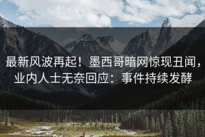 最新风波再起！墨西哥暗网惊现丑闻，业内人士无奈回应：事件持续发酵