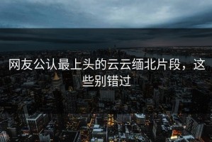 网友公认最上头的云云缅北片段，这些别错过