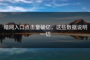 暗网入口点击量破亿，这些数据说明一切