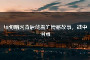 缅甸暗网背后藏着的情感故事，戳中泪点