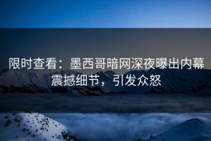 限时查看：墨西哥暗网深夜曝出内幕震撼细节，引发众怒