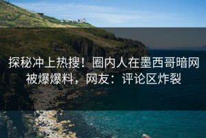 探秘冲上热搜！圈内人在墨西哥暗网被爆爆料，网友：评论区炸裂