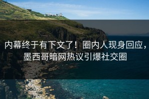 内幕终于有下文了！圈内人现身回应，墨西哥暗网热议引爆社交圈