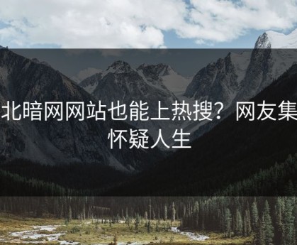 缅北暗网网站也能上热搜？网友集体怀疑人生