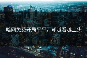 暗网免费开局平平，却越看越上头