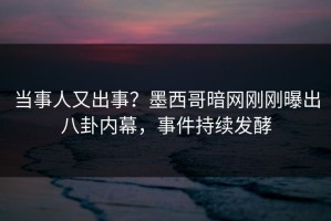 当事人又出事？墨西哥暗网刚刚曝出八卦内幕，事件持续发酵