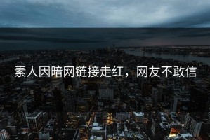 素人因暗网链接走红，网友不敢信