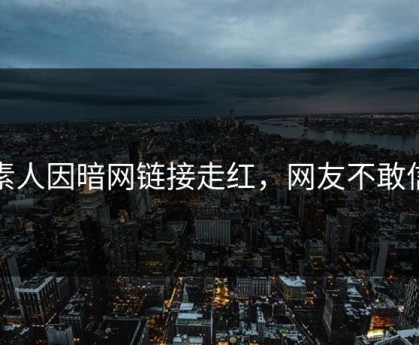 素人因暗网链接走红，网友不敢信