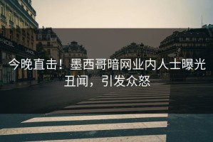 今晚直击！墨西哥暗网业内人士曝光丑闻，引发众怒