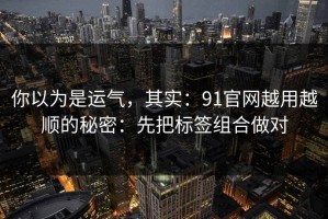 你以为是运气，其实：91官网越用越顺的秘密：先把标签组合做对