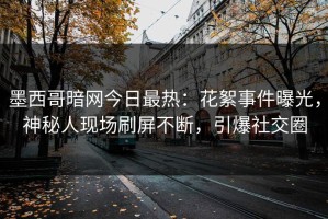 墨西哥暗网今日最热：花絮事件曝光，神秘人现场刷屏不断，引爆社交圈