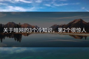关于暗网的3个冷知识，第2个很惊人