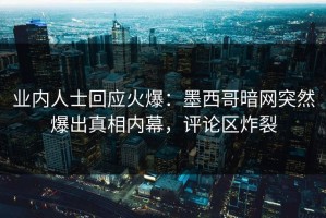 业内人士回应火爆：墨西哥暗网突然爆出真相内幕，评论区炸裂