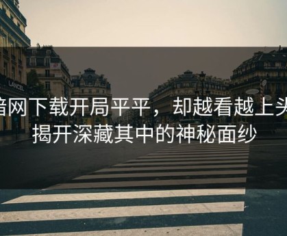 暗网下载开局平平，却越看越上头，揭开深藏其中的神秘面纱