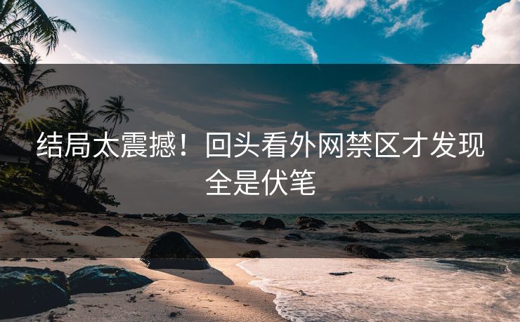 结局太震撼！回头看外网禁区才发现全是伏笔