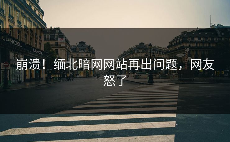 崩溃！缅北暗网网站再出问题，网友怒了