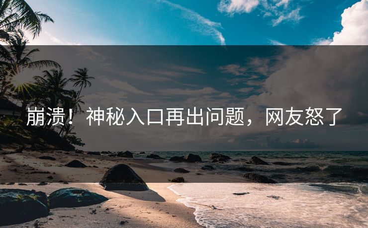 崩溃！神秘入口再出问题，网友怒了