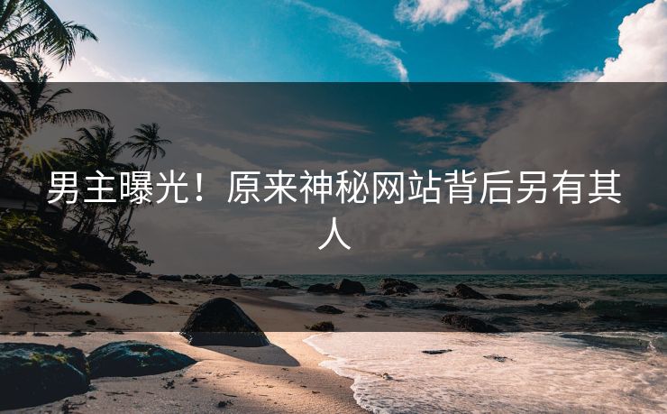 男主曝光！原来神秘网站背后另有其人
