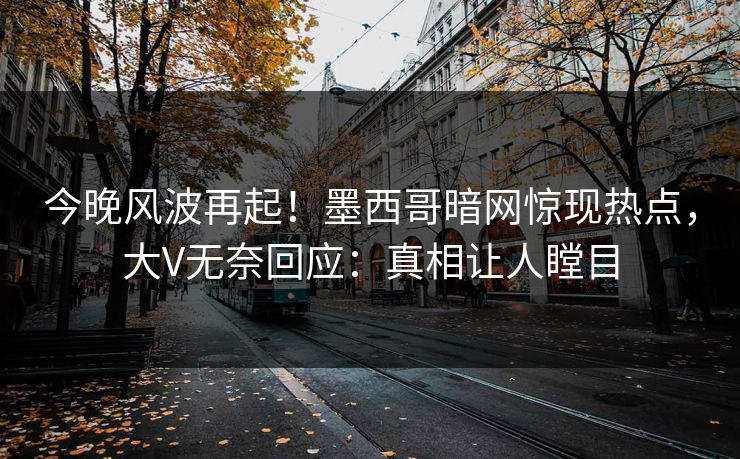 今晚风波再起！墨西哥暗网惊现热点，大V无奈回应：真相让人瞠目
