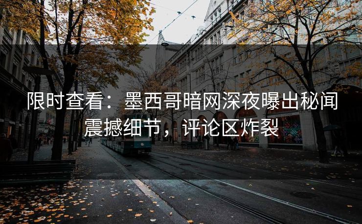 限时查看：墨西哥暗网深夜曝出秘闻震撼细节，评论区炸裂