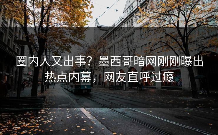 圈内人又出事？墨西哥暗网刚刚曝出热点内幕，网友直呼过瘾