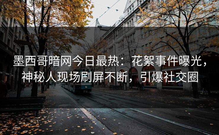 墨西哥暗网今日最热：花絮事件曝光，神秘人现场刷屏不断，引爆社交圈