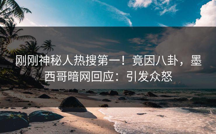 刚刚神秘人热搜第一！竟因八卦，墨西哥暗网回应：引发众怒